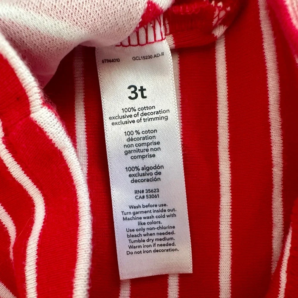 Carter's Just One You Santa Christmas Pajama Top Toddler 3T‎